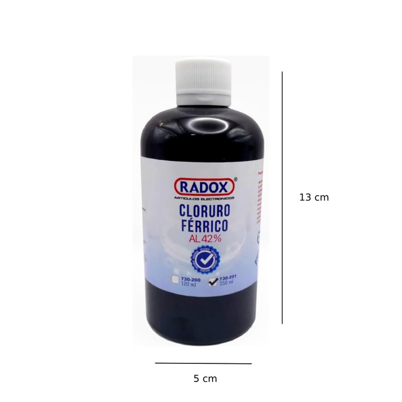 Radox CLORURO FERRICO AL 42% DE 250 ML para Grabado