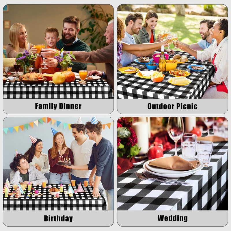 ausurme 10 Pack Disposable Table Cloth,Party Table Covers,137x274 cm Plastic