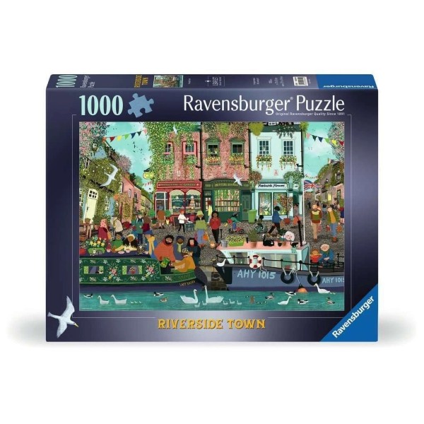 Ravensburger Riverside Town 1000 Piece Jigsaw Puzzle for Adults |