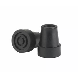 Drive Medical RTL10322BK Cane Tips Mobility 3/4 Inches Diameter One Pair - Black
