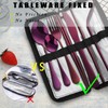 Portable Travel Utensils, Reusable Silverware with Case for Fixing Tableware,
