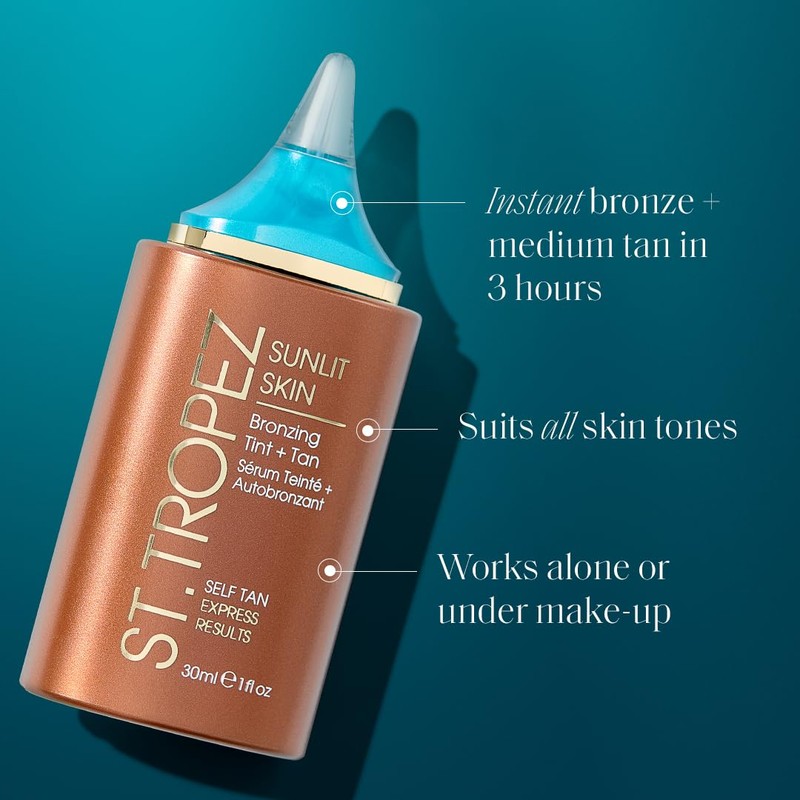 St.Tropez Sunlit Skin Self Tan Express 30 ml, Instant Bronzy