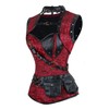 Charmian Women's Steel Boned Retro Goth Brocade Steampunk Bustiers Corset