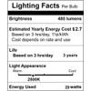 PAR20 Flood 39W 120V 480 Lumens- 6 Pack PAR20 Flood