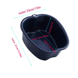 Foot bath bowl, thick sturdy plastic foot pool, foot bath tub for foot bath, feet wellness foot care, pedicure, detoxification, against callus, cold, athlete's foot and more