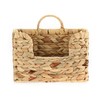 BSTKEY Natural Water Hyacinth Wall Mounted Mail Organizer, Hand-woven Magazine