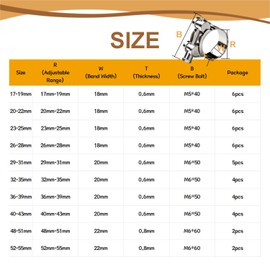 zDwfDc 6PCS 26-28mm T-Bolt Hose Clamps Stainless Steel Heavy Duty Clamps DD038-26-28