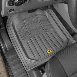 Cat® CAMT-9014 (4-Piece) Heavy Duty Deep Dish Rubber Floor Mats, Trim to Fit for Car Truck SUV & Van, All Weather Total Protection Durable Liners