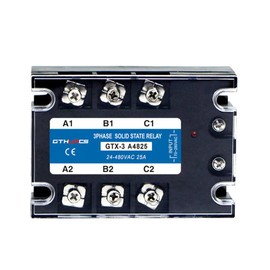 3 Phase Solid State Relay SSR-25AA AC to AC (Input70-280V AC Output 24-480V AC) (AC to AC 25A)