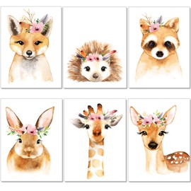 artpin® Set of 6 Posters for Children's Room - A4 Pictures Baby Room - Boho Decorative Girls Wall Pictures P39