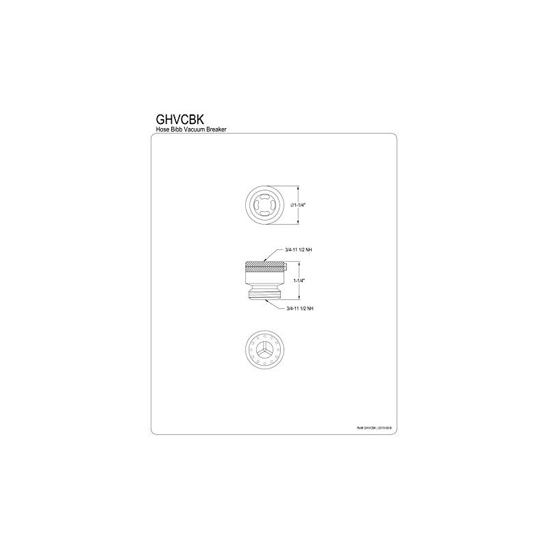 Kingston Brass GHVCBK Kingston Brass GHVCBK Hose Bibb Vacuum Breaker,