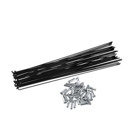 INFINAUTO 40 Pcs Bicycle Steel Spokes 14G Bike Spoke 266mm Length with Nipples for Most Bicycle Stylish Design