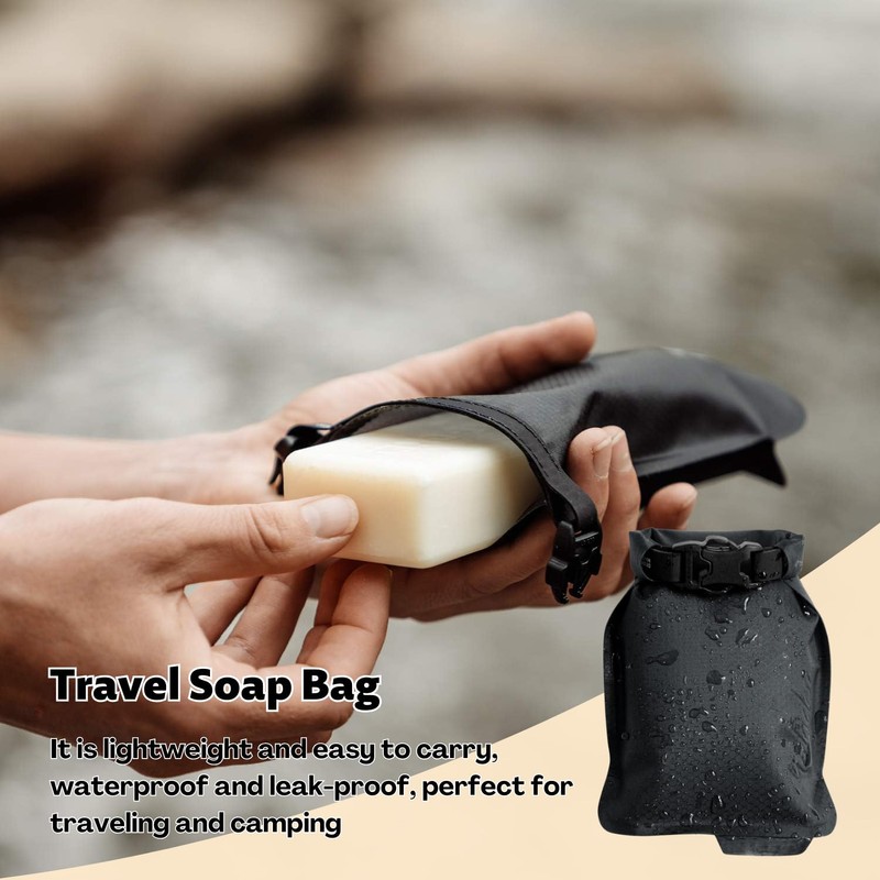 Issimober Travel Soap Bag, Travel Soap Container, Leak-proof and Waterproof