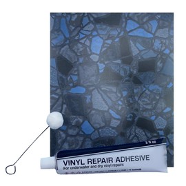 Poolzilla All-in-One Vinyl Repair Kit - Swimming Pool Liner Repair - (1) 9’’ x 10’’ Patch in Butterfly Effect, 2 fl oz Vinyl Adhesive, (1) Dauber Applicator