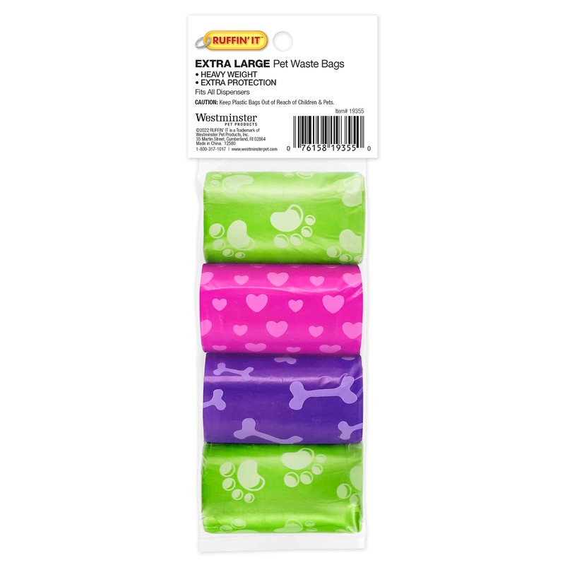 Ruffin' It Extra Large Pet Waste Bags 8 Rolls