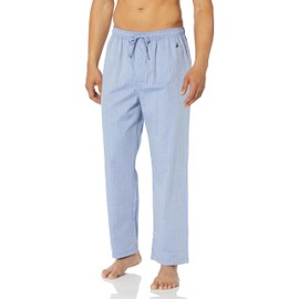 Nautica Men's Soft Woven 100% Cotton Elastic Waistband Sleep Pajama Pant, Blue Bone, X-Large