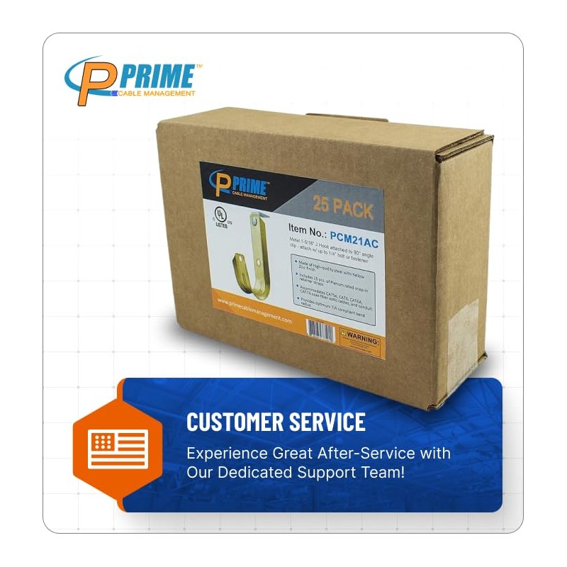 Prime Cable Management 1 5/16 Inch Heavy Duty Metal Cable
