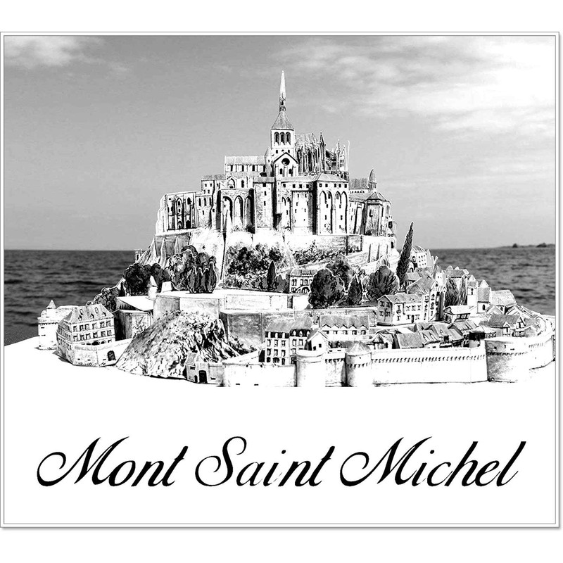 Papercraft Architecture Mont Saint Michel World Heritage Art Kit Set