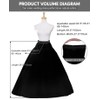 SuBleer A-line Hoopless Petticoat Crinoline 4 layers Underskirt Slips Plus