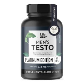 Testo Platinum Life 360+ 60 Cápsulas Fenogreco Ginseng Maca
