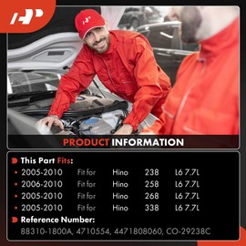 A-Premium Air Conditioner AC Compressor with Clutch Compatible with Hino 238 258 268 338 7.7L 2005-2010