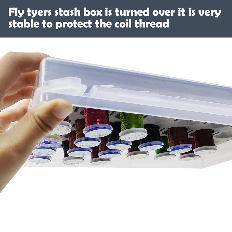 Aventik Fly Tyers Spool/Stash Box: Essential Gear for Anglers Compact