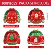 JVORFDG 100pcs Christmas Ugly Sweater Plates Party Supplies Xmas Disposable