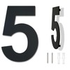 Brushed Modern Stainless Steel House Number 152 mm High Black