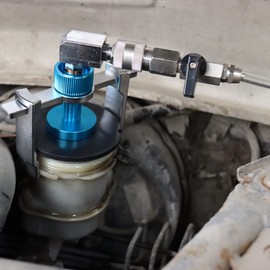 JoyFans Brake Clutch System Master Cylinder Adapter Kit, Works with Brake Bleeder Tool for Car Truck Brake Fluid Replacement, Automotive Universal 5PCS in Blue Case