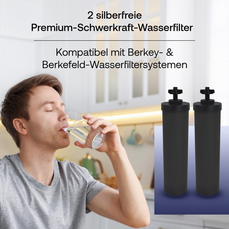 Weeplow® O'Pure Schwerkraft-Wasserfiltersysteme, kompatibel mit Berkey Travel, Big, Royal, Imperial