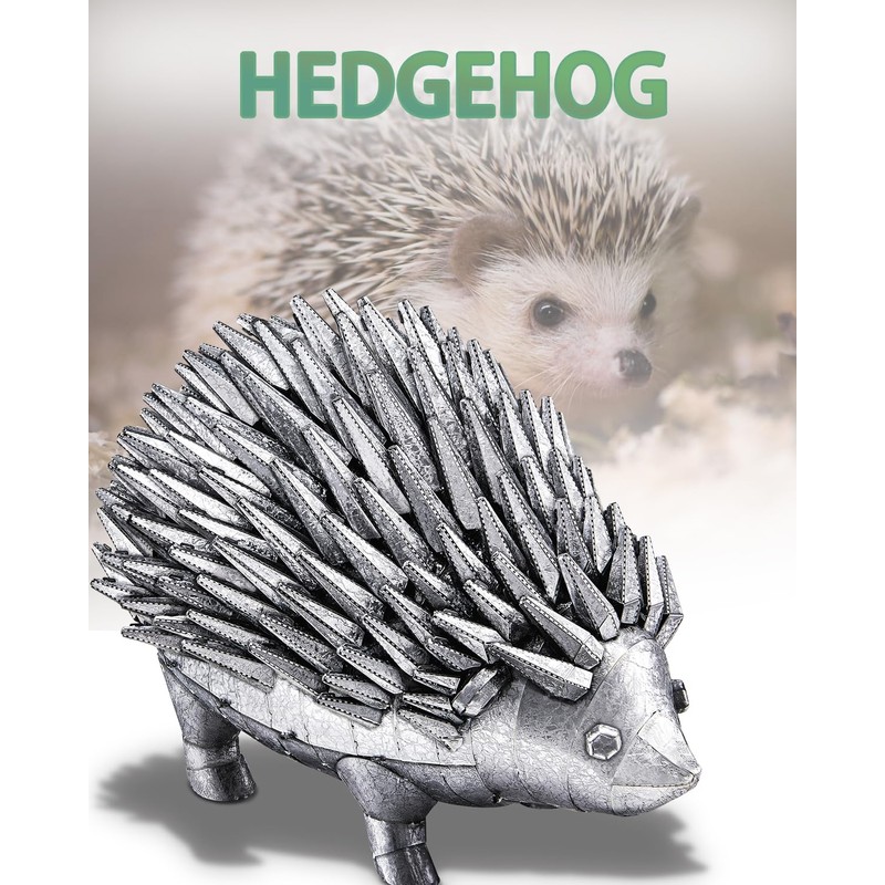 Piececool 3D Metal Puzzles for Adults, Hedgehog Metal Model Kit,