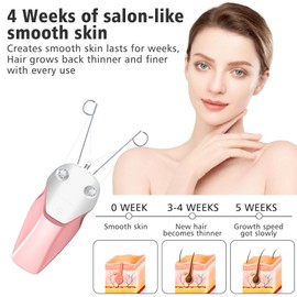 WAYCOM Facial Threading Hair Removal for Women, USB Rechargeable Electric Hair Removal Device - Threading Epilator Face Razors for Women, Chin, Lip, Arms, Legs, Cotton Thread & Pearl Powder Included