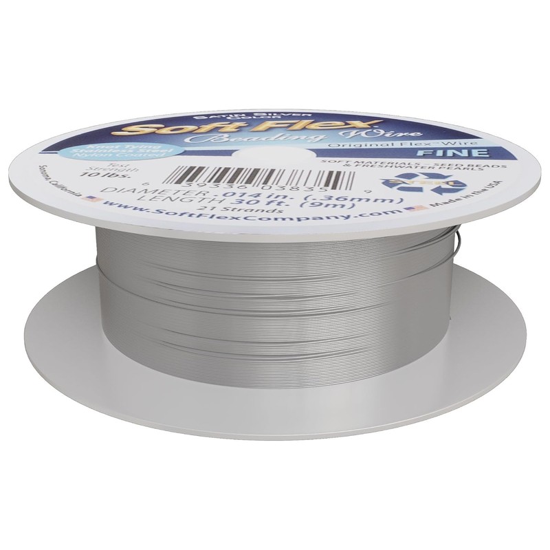 Soft Flex Metal Wire 21-Strand .014-inch x 30'-Satin Silver