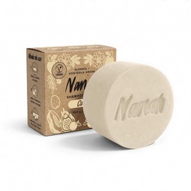 NANAH Shampoo en Barra para Cabello Seco con Aceite de Coco y Vitamina E I Nutre, Hidrata y Repara I Sin Sulfatos y Sin Parabenos I Libre de plástico, Natural y Vegano I 100 gr.