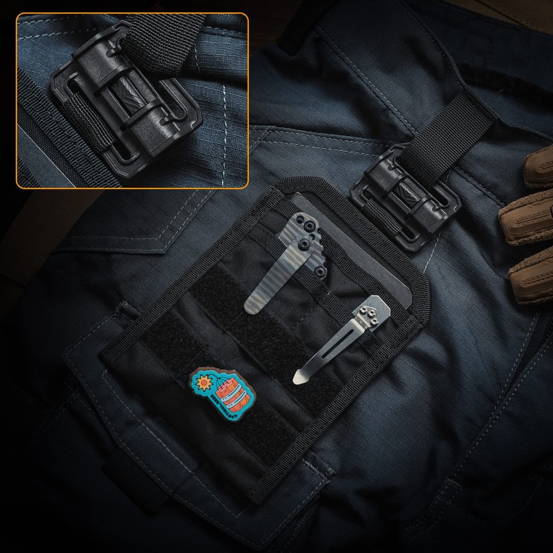 TACTICAL_GEEK TGCodeG5 Quick-Release Buckles: No-Sew, 2 Pack Durable PA66 Nylon