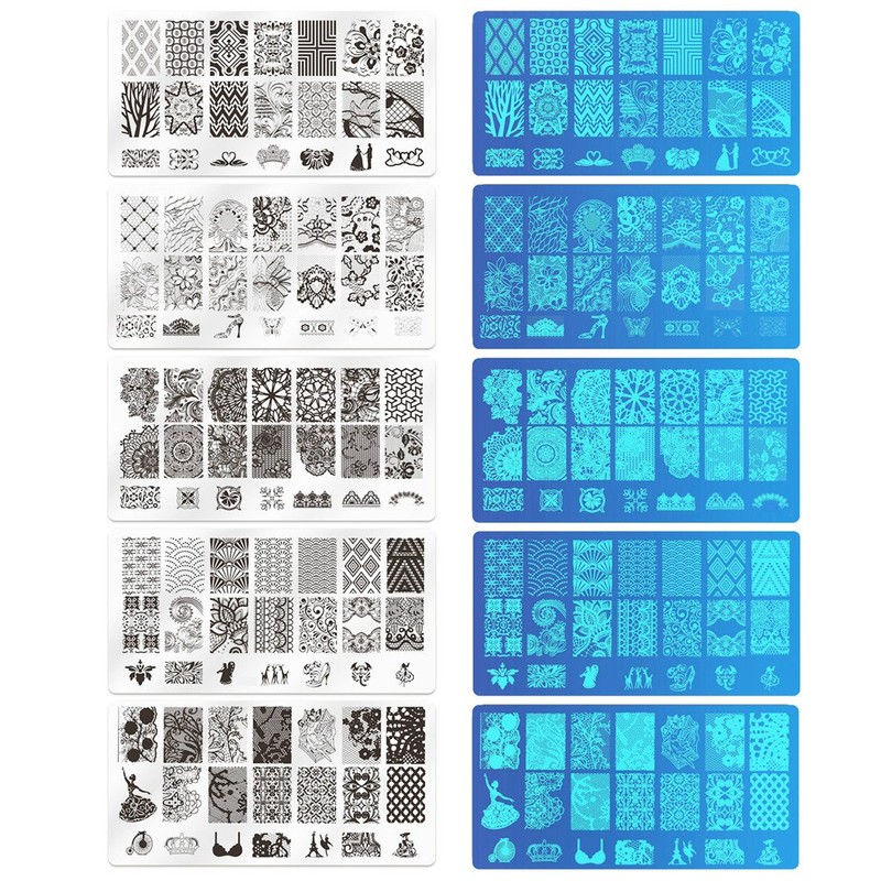 Ashion Nail Image Plate Set of 5 (5 Plates +