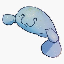 Magnet Manatee is A Nice Friend Magnet Bumper Sticker Car Magnet Flexible Reuseable Magnetic Vinyl 5"