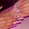 6Pcs 3D Handmade Flower Rhinestones White Acrylic Flower Nail Art