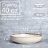 Bosmarlin Stoneware Large Pasta Bowls, 40 Oz, Set of 4,