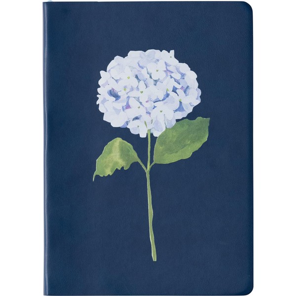 Eccolo Hydrangea Writing Journal Notebook, 256 White Lined Pages, Super