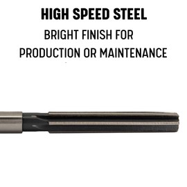 Drill America - DWRRHD1/4 1/4" High Speed Steel Straight Flute Hand Reamer, DWR Series