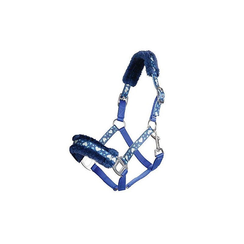 HKM Heart Halter Blue Mini Shetty Size