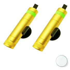 Allelic Window Breaker Seatbelt Cutter, Window Breaker, Car Window Breaker Tool, Glass Breaker for Land & Underwater (2 PCS, Gold)