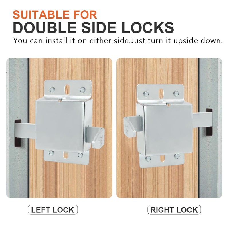 QZATTCAEN Garage Door Side Lock Inside Deadlock for Most Garage
