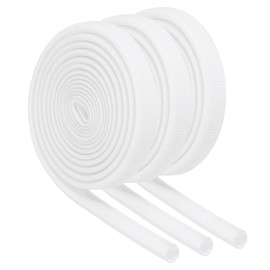 MECCANIXITY 3Pcs Wire Insulation Braid Fire Sleeve,3.28Ft-4mm ID White, High Temp Silicone Coated Fiberglass Sleeving for Automotive Hose Lines Electrical Wiring