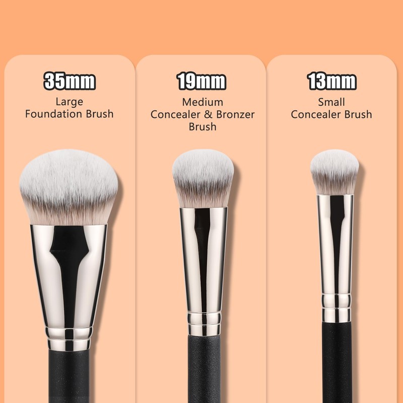 TEOYALL TEOYALL Flat Angled Brushes, Flawless Foundation Brush Under Eye