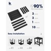 KINGYES Adirondack Side Table, Patio Outdoor Rectangular End Table, Black