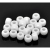 100 x Pony Beads 9mm x 6mm White Acrylic Plastic