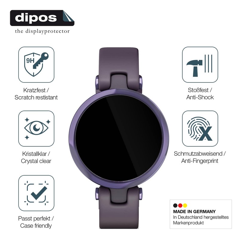 dipos I 9H Screen Protector Compatible with Garmin Lily Sport