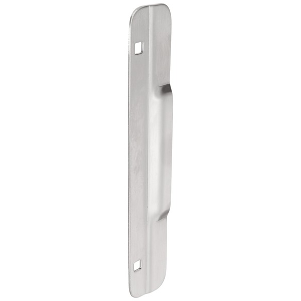 Rockwood 321.32D Stainless Steel Mortise Latch Protector, 1-1/2" Width x 10" Height, 0.105" Thickness, Satin Finish
